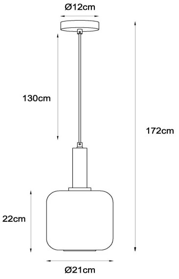 Lucide 45405/01/30 - Luster na lanku ELOISE 1xE27/40W/230V čierna