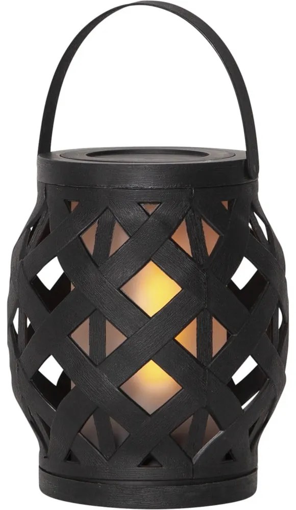 Čierny lampáš Star Trading Flame Lantern, výška 16 cm