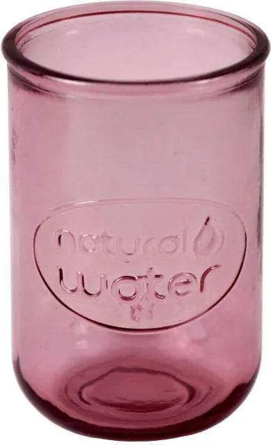 Ružový pohár z recyklovaného skla Esschert Design Water, 0,4 l