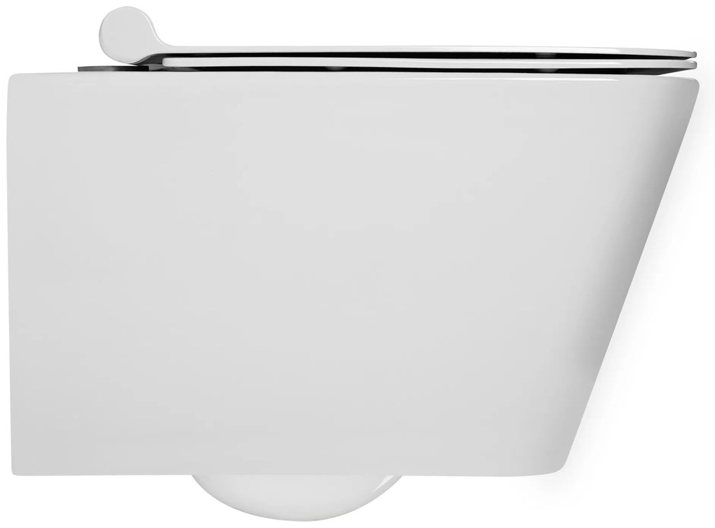 Gamma Mut, závesná WC misa 51x36 cm Rimless s pomaly padajúcim sedadlom, biela lesklá, GMA-MUT-202