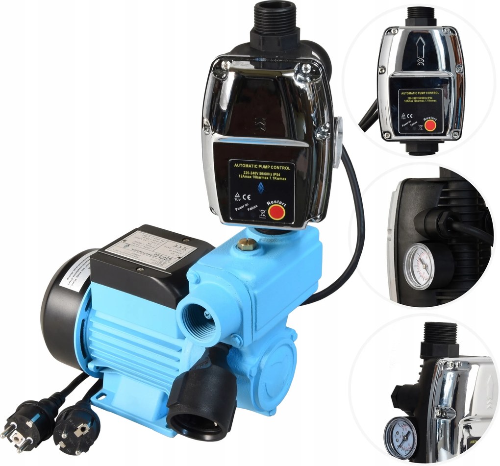 Malá Pumpa Na Polievanie 250 W 35 L/min Záhradná Studňa S Automatom Na Suchý Chod