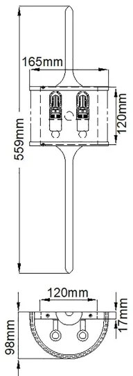 Kichler - LED Kúpeľňové nástenné svietidlo MONA 2xG9/3,5W/230V IP44 mosadz
