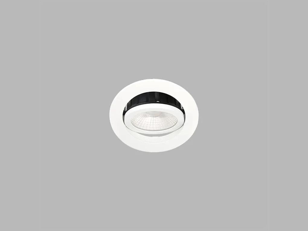 LED2 Vonkajšie zápustné bodové LED flexibilné osvetlenie MAX, 8W, teplá biela, okrúhle, biele, IP65