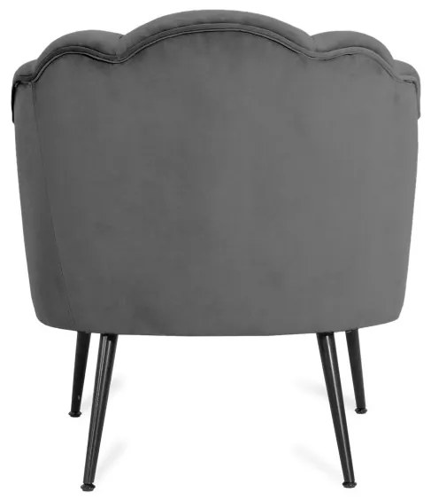 Kreslo ARIEL zamatové sivé ALL 969847