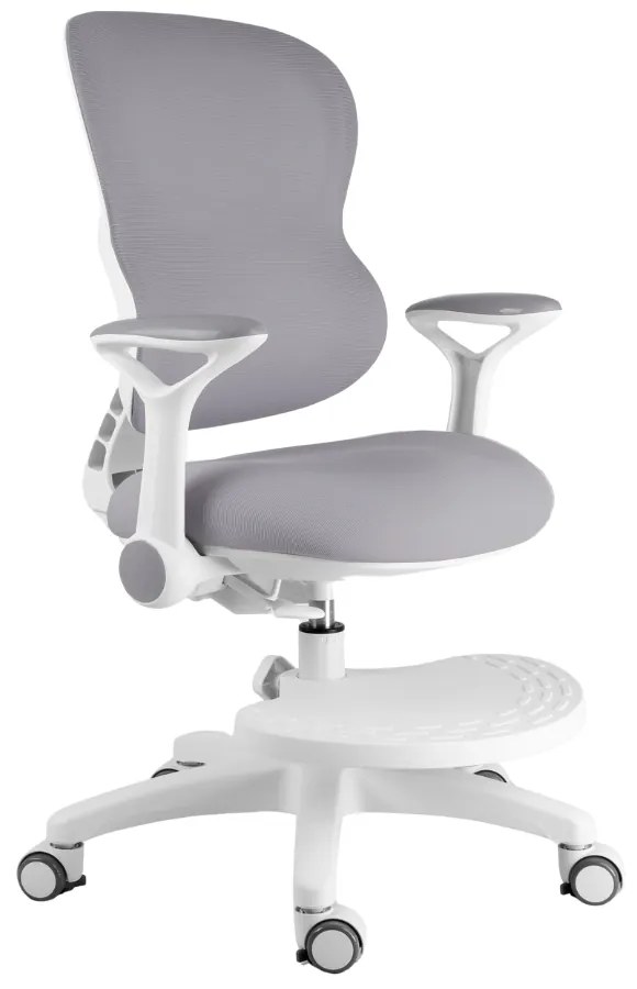 Detská rastúca stolička Neoseat JUNI 006 — látka, sivá