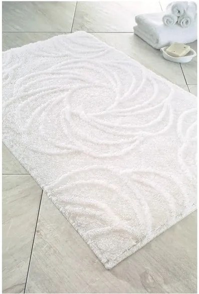 Biela predložka do kúpeľne Confetti Bathmats Afrodis, 60 × 100 cm