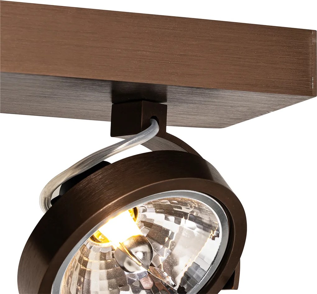 Dizajnové bodové svetlo tmavá bronz 3-svetlo otočné a naklápateľné - Go