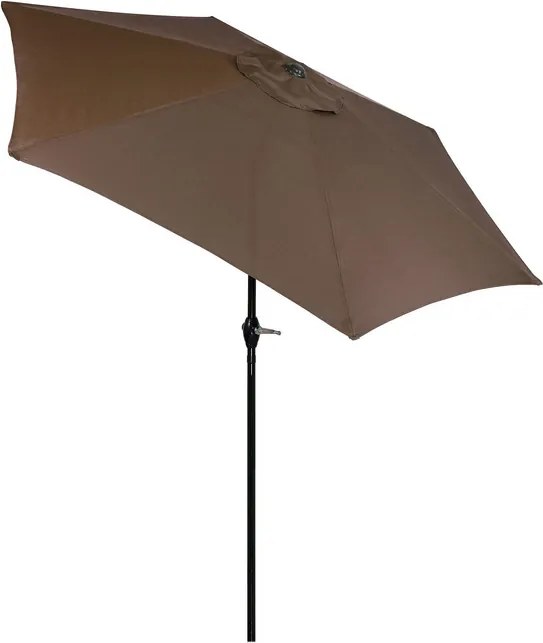 Skladací záhradný slnečník 260 cm – hnedý GU0023