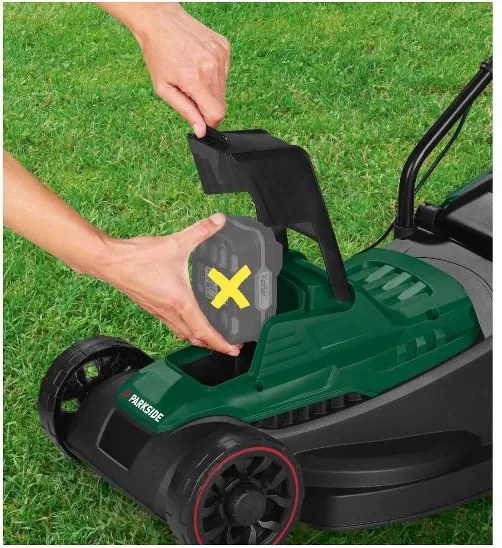 Parkside®  Aku kosačka na trávu 20 V Parm 20 A1 + Smart akumulátor 20 V/4 Ah + Rýchlonabíjačka akumulátora 20 V/4,5 A  (800012836)
