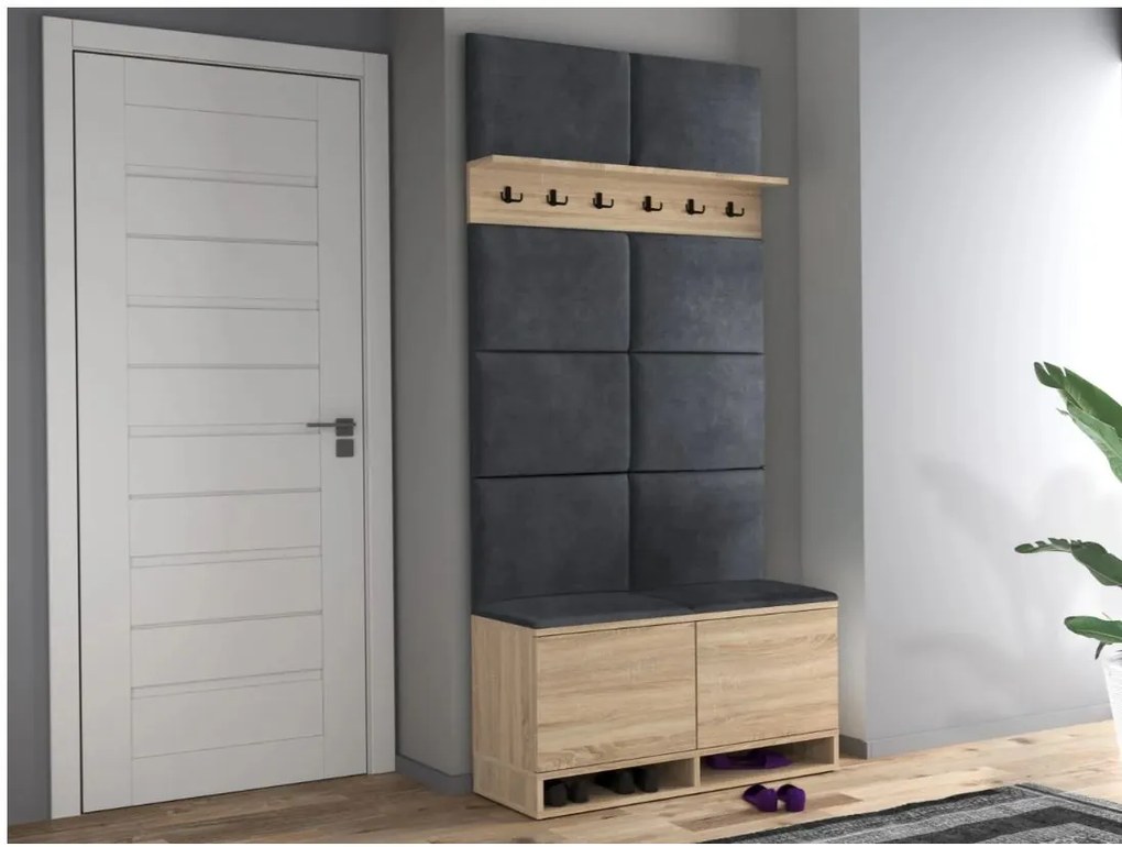 Bestent Predsieňová stena vešiaková Sonoma/ Grey 100x213x37cm