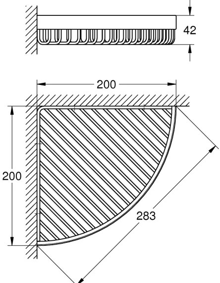 GROHE 40809000 - Drôtový mydelník SELECTION CUBE 20 × 20 cm lesklý chróm