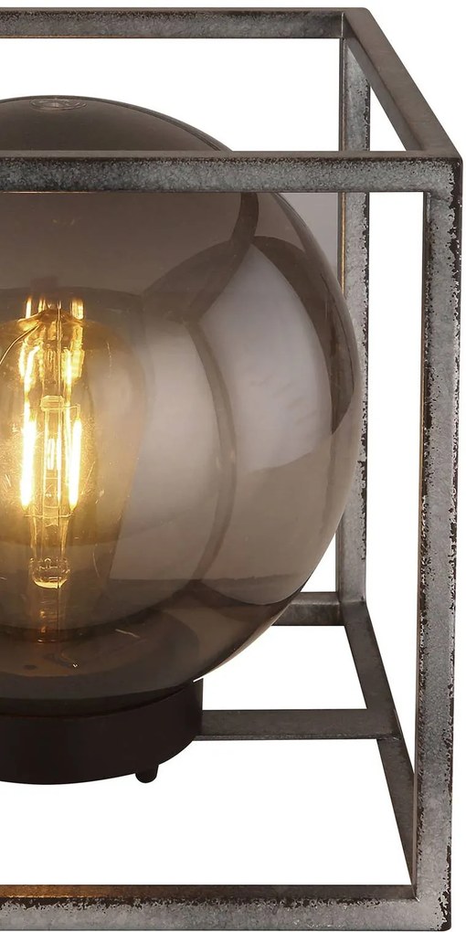 LED solárna dekoračná lampa kocka s guľou, 23 cm