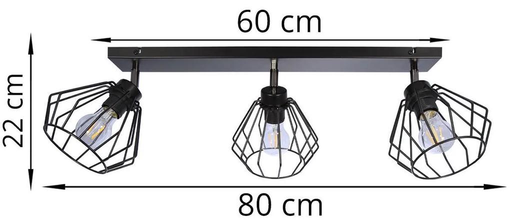 Bodové svietidlo Nuvola, 3x drôtené tienidlo (výber z 3 farieb), (možnosť polohovania)