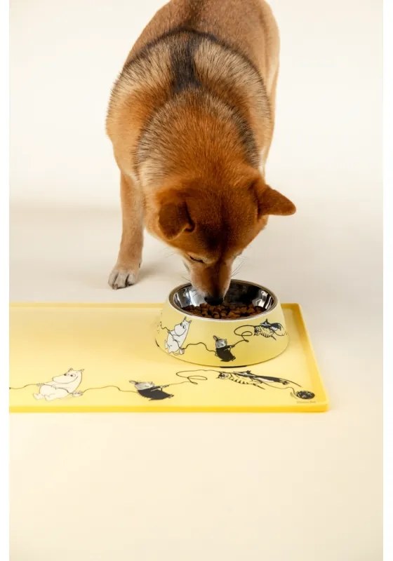 Miska pre psov Moomin Pets M, žltá