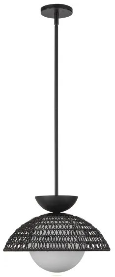 Alora Mood ALM-PERTH-P-BK - Luster na tyči PERTH 1xE27/60W/230V pr. 37,5 cm čierna