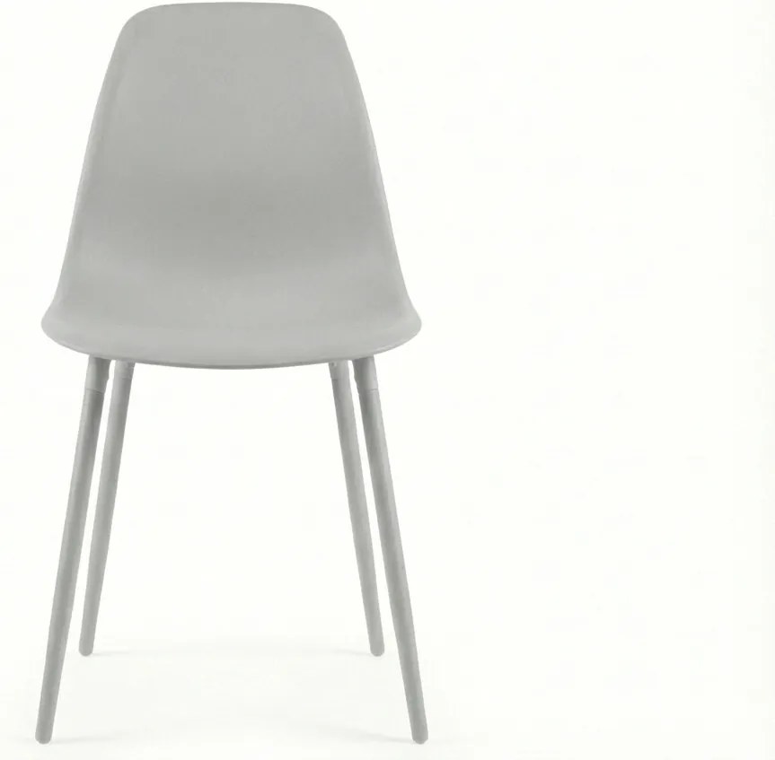 Jedálenská stolička OSAKA plastová, svetlosivá