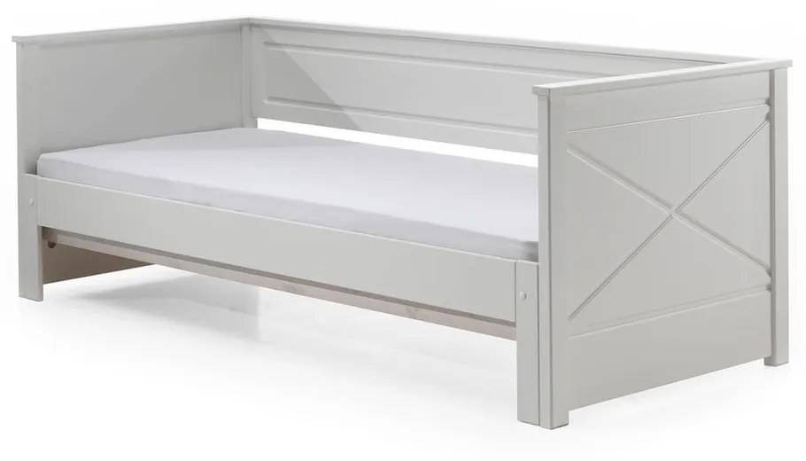 Biela detská vysúvacia posteľ Vipack Pino, 90/180 x 200 cm