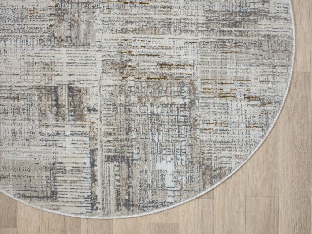 My Flair, Kusový koberec My Taste CA60062 creme kruh, 120x120 (priemer) kruh, šedá, chodba / predsieň