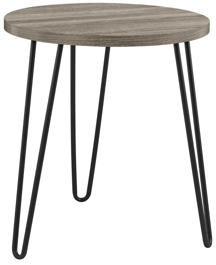 Hnedosivý odkladací stolík Støraa Owen, ø 50 cm