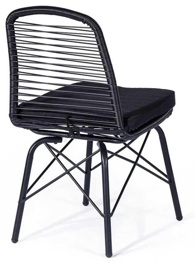 TEXIM GIGI - záhradná ratanová stolička + polster zadarmo, umelý ratan + oceľ