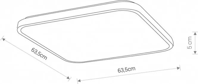 Kúpeľňové stropné svietidlo Nowodvorski AGNES SQUARE LED 64W BLACK 8111