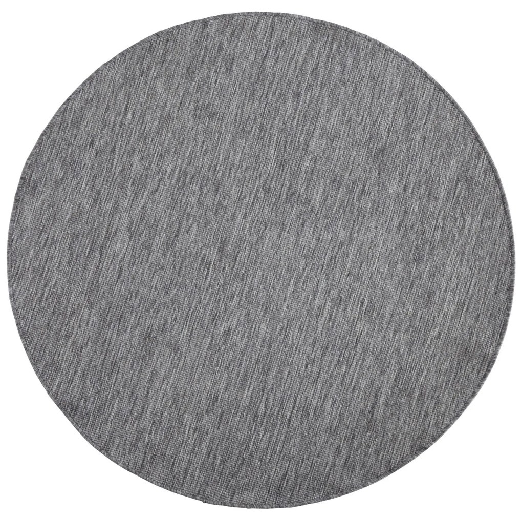 NORTHRUGS - Hanse Home koberce Kusový koberec Twin-Wendeteppiche 103097 grau creme kruh – na von aj na doma - 200x200 (priemer) kruh cm