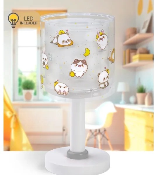 Dalber 41761E - LED detská lampička KAWAII FRIENDS 1xG4/4W/230V sivá