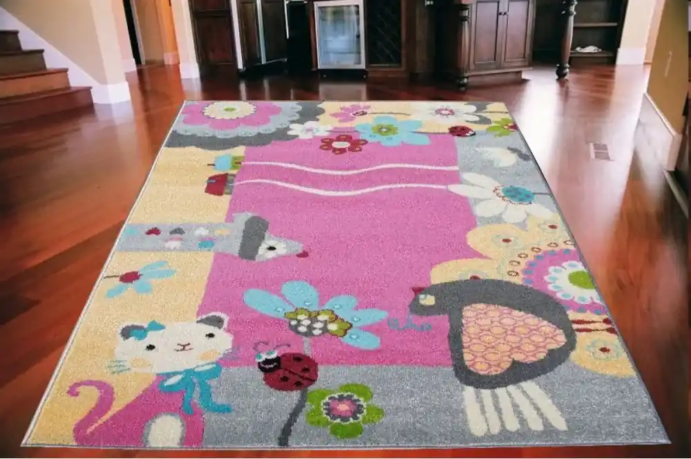 Detský koberec Zvieratká TOP ružový, Velikosti 200x280cm | Biano