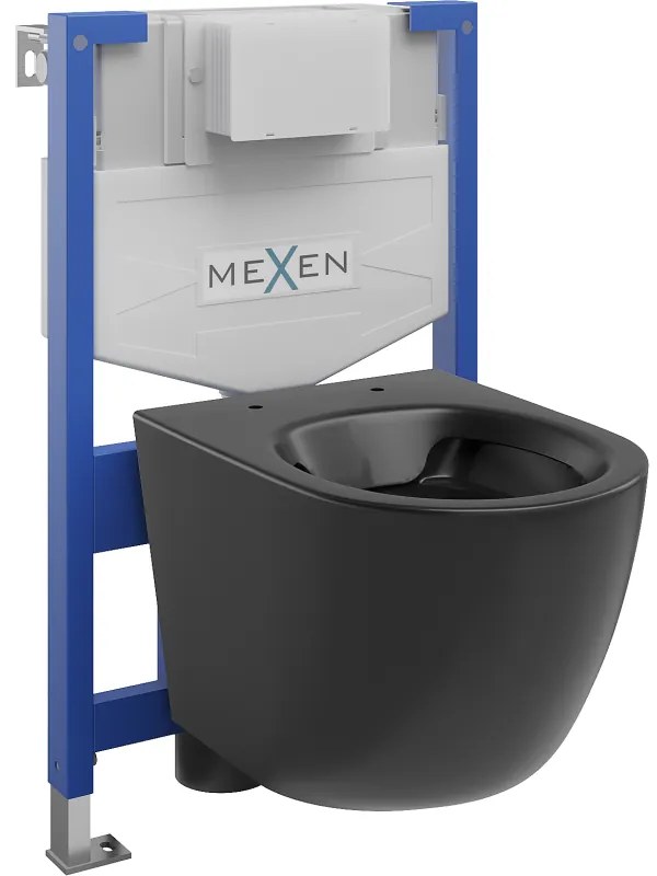 Mexen Fenix XS-F, podomietkový modul a závesné WC Lena, čierna matná, 6803322XX85