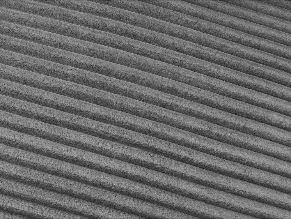 Tmavosivá menčestrová pohovka na každodenné spanie/rozkladacia 220 cm Hugo – Bobochic Paris