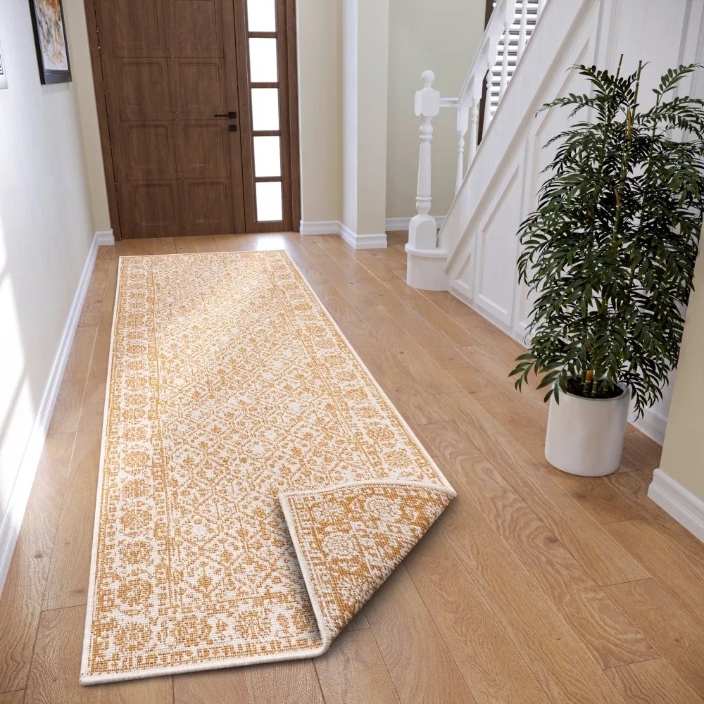 NORTHRUGS - Hanse Home koberce Kusový koberec Twin-Wendeteppiche 105789 Ochre – na von aj na doma - 200x290 cm