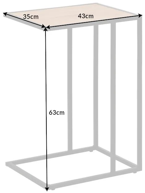 Príručný stolík Slim Line 45cm divoký dub čierny