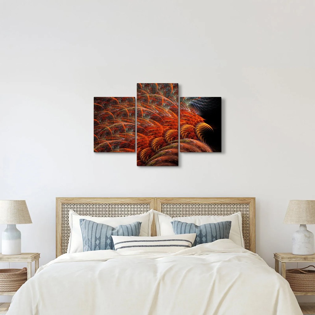 Obraz - Abstraktná imitácia peria (90x60 cm)