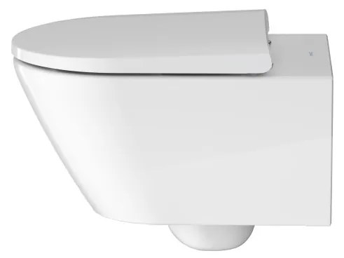 Duravit D-Neo - Závesné WC Duravit Rimless® s HygieneGlaze 540x370 mm, upevnenie Durafix, biela 2577092000