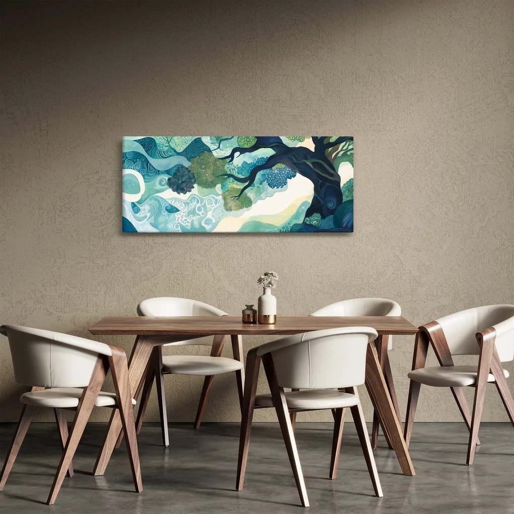 Obraz – Zelená koruna stromu života (120x50 cm)