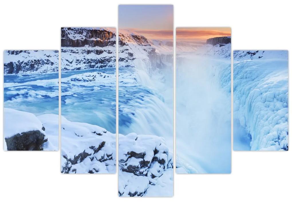 Obraz - Chladné vodopády (150x105 cm)