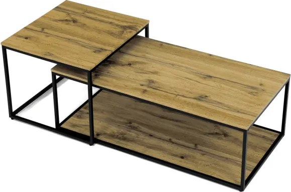 Sada 2 konferenčných stolíkov CT-X7123 OAK