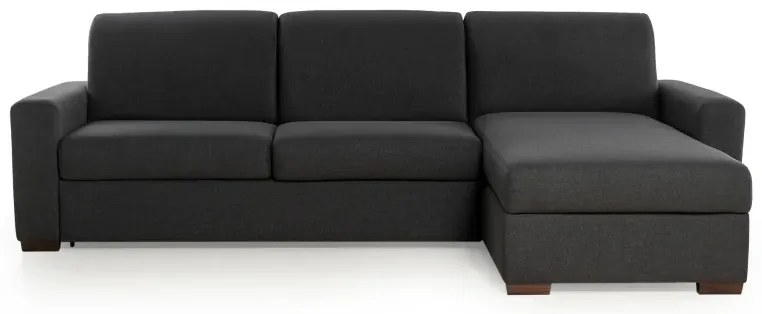 Rohová sedacia súprava na každodenné spanie ONE s rozkladom, pravá, 140, tm. šedá (jazz 22 graphite)