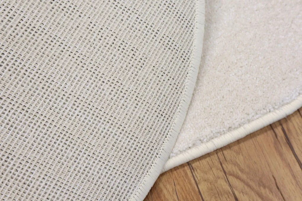 Vopi, Kusový koberec Laguna krémová ovál, 400x500 ovál, biela, obývacia izba