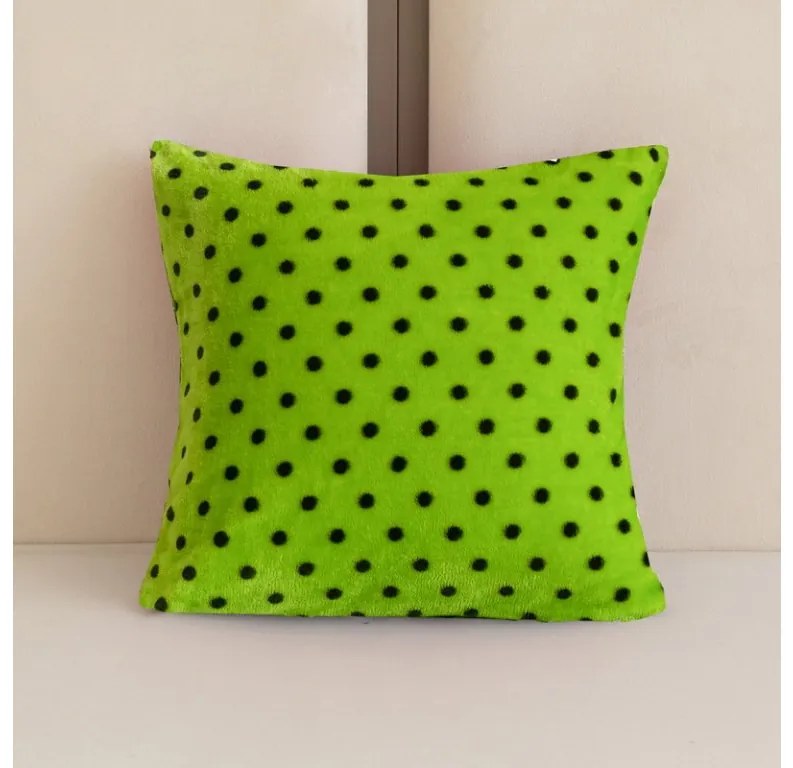 Mikroplyšová obliečka na vankúšik COLAM 45x45 cm, zelený