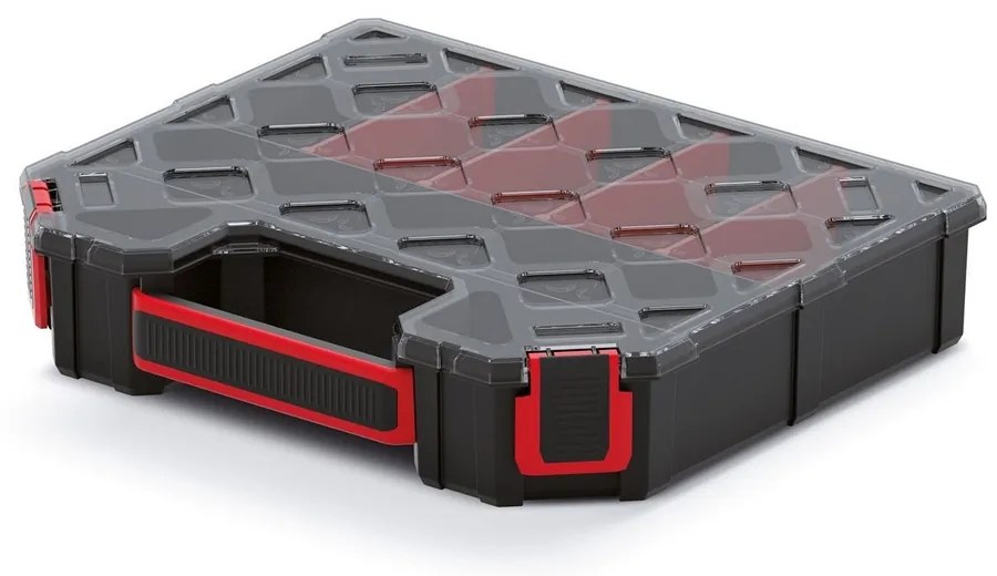 Kufríkový organizér 28,4 × 24,3 × 6 cm, prepážky, čierna