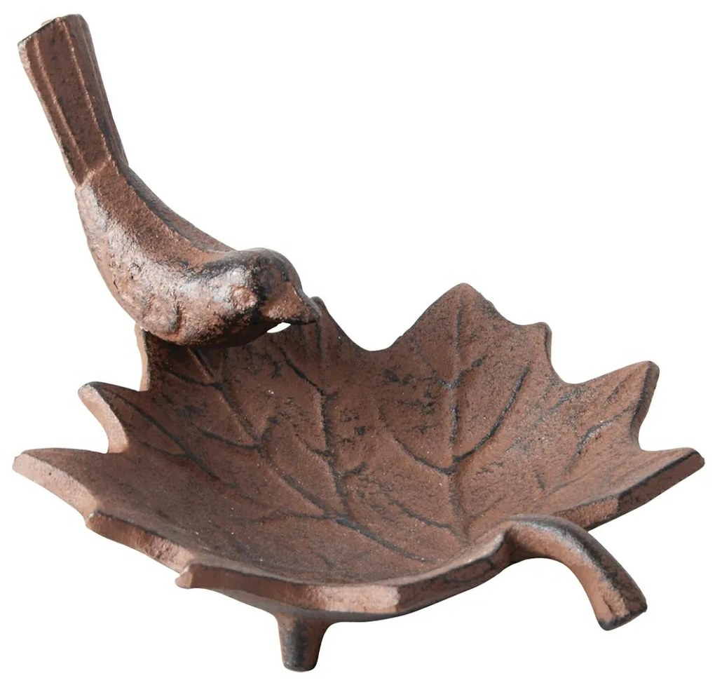 Napájadlo pre vtáky Met, 12,5x20 cm, liatina, hnedá