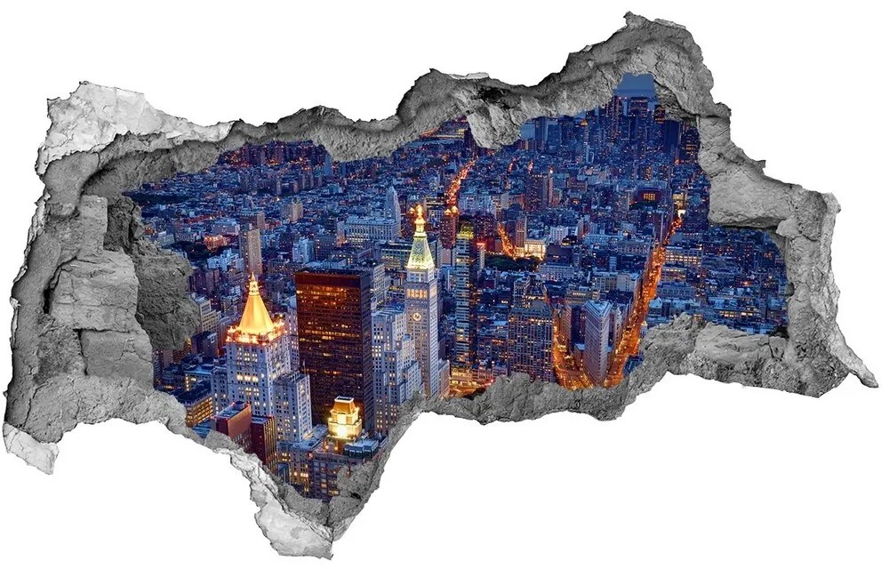 Nálepka fototapeta 3D výhľad Manhattan v noci nd-b-96722456