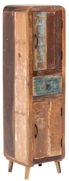 furniture-nabytek.cz - Masívna skrinka do kúpeľne Calcutta II z recyklovaného dreva, lakovaná, viacfarebná