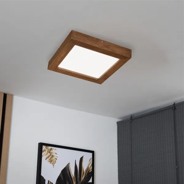 Brilagi-LED Stmievateľné svietidlo WOODY FRAME LED/24W/230V dub 30x30 cm IP44 + DO