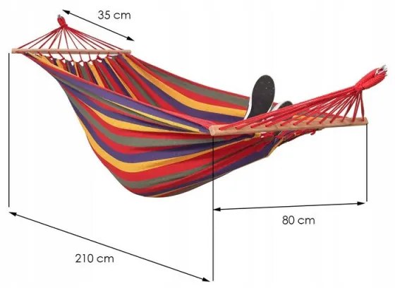 SPRINGOS Hojdacia sieť 210x150 cm, farebná SPRINGOS NIZZA