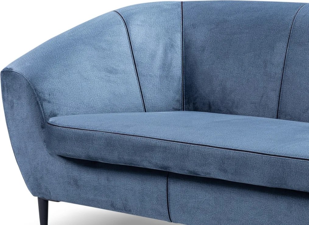 Trojmiestna pohovka Olivio, modrá látka