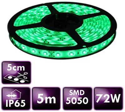 ECOLIGHT LED pásik - SMD 5050 - 5m - 60LED/m - 14,4W/m - IP65 - zelený