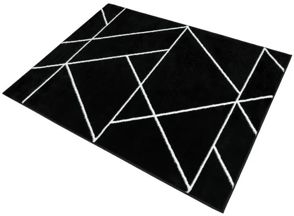 Koberec LIMA C877B čierny / biely