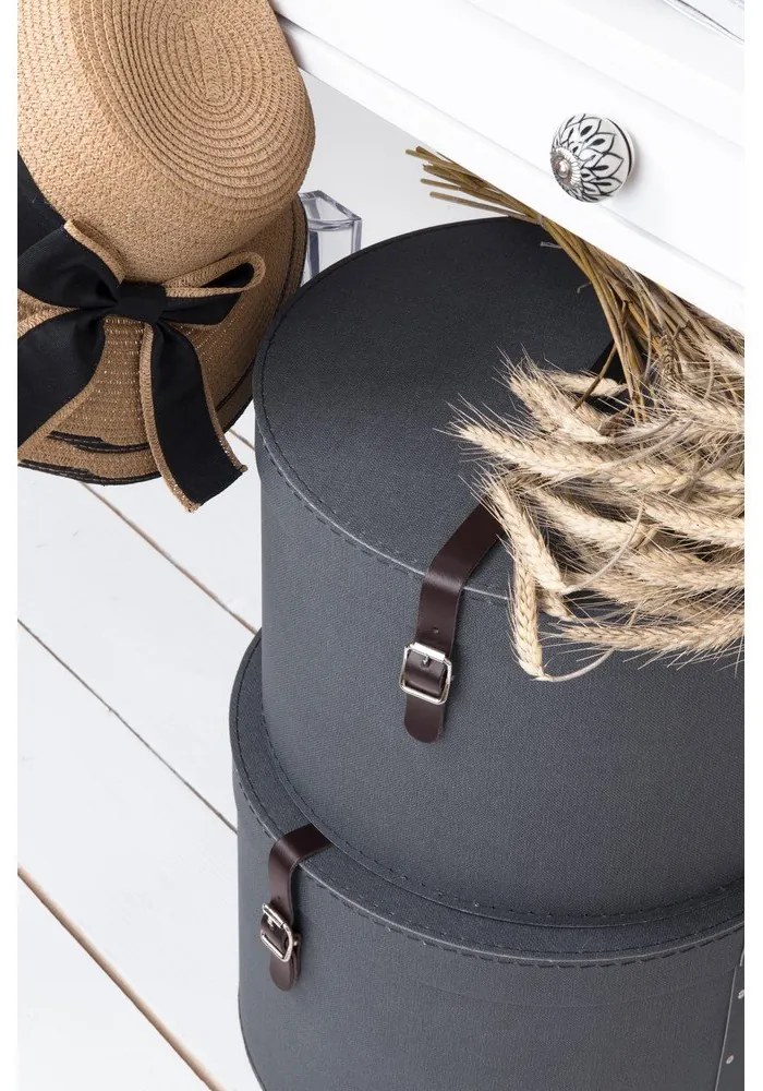 Súprava 2 čiernych škatúľ Bigso Box of Sweden Rut